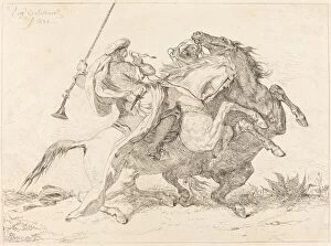 Arabia Gallery: Encounter of the Moorish Horsemen (Rencontre de Cavaliers Maures), 1834