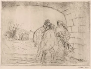 Jean Louis Forain French Prints: Encounter Under the Vault. Creator: Jean Louis Forain (French, 1852-1931)