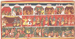 Krishna Prints: Encounters in Mathura: Page from a Dispersed Bhagavata Purana