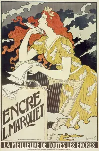 Brand Name Prints: Encre L. Marquet, 1892. Creator: Eugene Samuel Grasset