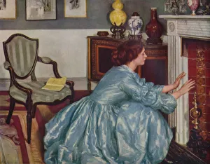 Warming Prints: The End of the Chapter, 1911 (1935). Artist: Philip Wilson Steer