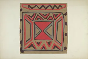 Watercolor And Graphite On Paperboard Collection: End of Chest, 1942. Creator: D. P. Jones