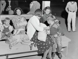 Halloween Prints: At the end of the Halloween party at Shafter migrant camp