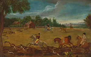Foxhunting Collection: The End of the Hunt, c. 1800. Creator: Unknown