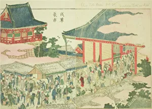 Double Page Prints: The End-of-year Market at Asakusa (Asakusa mino ichi)