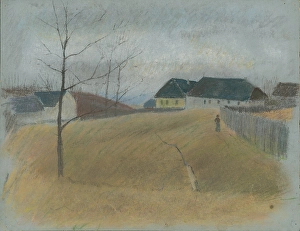 Ladislav Prints: At the end of the village, 1875/1885. Creator: Ladislav Mednyanszky