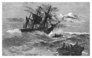 Captain James Gallery: The Endeavour on the reef, Australia, 1770 (1886)