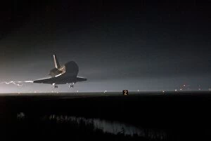 2000s Collection: Endeavour touchdown - STS-123, Kennedy Space Center, USA, March 26, 2008 Creator: NASA