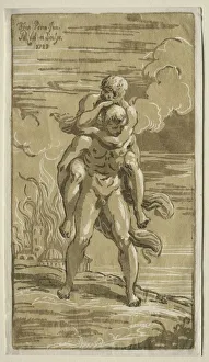 Eneas Carrying Anchises, his Father, from the Burning of Troy, 1723