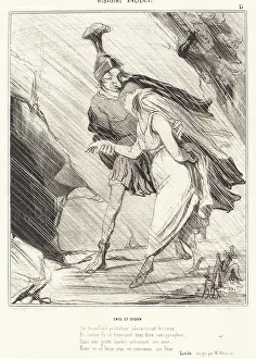 Legendary Prints: Enee et Didon, 1842. Creator: Honore Daumier