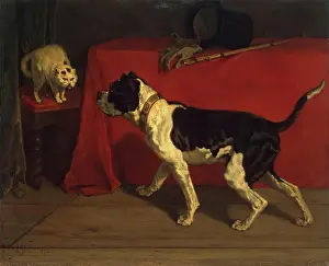 Feline Prints: Enemies, 1854. Creator: Joseph Stevens