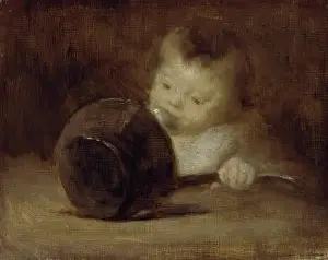 Carriere Prints: Enfant avec Casserole. Creator: Eugene Carriere