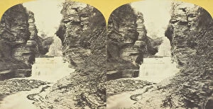Waterfalls Gallery: Enfield Ravine, above the Fall. Near Ithaca, N.Y. 1860 / 65. Creator: J. C. Burritt