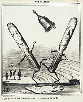Enfin! On va donc recommencer à s'occuper de nous!, 1869. Creator: Honore Daumier