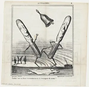 Enfin! On va donc recommencer a s'occuper de nous!, 1869. Creator: Honore Daumier.<br> Enfin! On va donc recommencer a s'occuper de nous!, 1869. Creator: Honore Daumier
