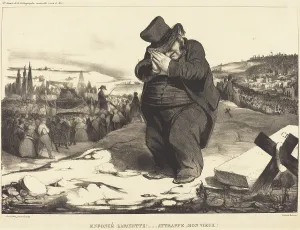 Mourner Prints: Enfonce Lafayette!... Attrappe, mon vieux!, 1834. Creator: Honore Daumier