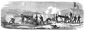Battery Prints: Engagement between the Bourbonnais Neapolitan steam-frigate and the ship-gun battery