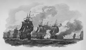 Francois Joseph Prints: Engagement off Dominica, c1782. Artist: Nicholas Pocock