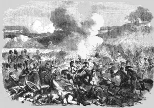 Engagement before Silistria; The Siege of Silistria, 1854. Creator: Unknown