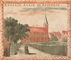 Carel Collection: Engelse Kerck en Begynhof, in: Tooneel Der Voornaamste Nederlands Huizen, En Lust Hoven