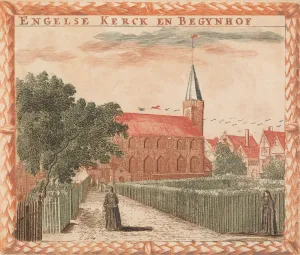 La Poup And Xe9 Prints: Engelse Kerck en Begynhof, in: Tooneel Der Voornaamste Nederlands Huizen, En Lust Hoven
