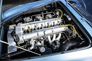 Engine of a 1961 Aston Martin DB4 GT SWB lightweight. Creator: Unknown