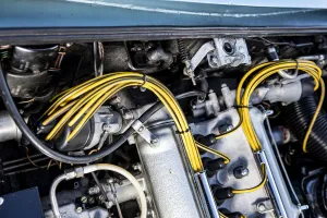 Engine of a 1961 Aston Martin DB4 GT SWB lightweight. Creator: Unknown