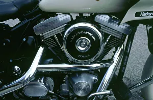1994 Prints: Engine of 1994 Harley Davidson police bike