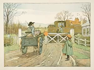 The Engine Driver, from Four and Twenty Toilers, pub. 1900 (colour lithograph)