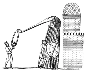 Projectile Prints: Engine for throwing stones, (1870)