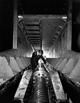 Chesterfield Prints: An engineer working at Husband & Co, Chesterfield, Derbyshire, 1962