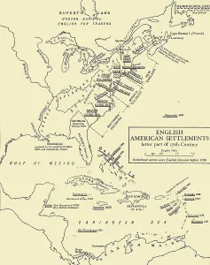 Boutall Gallery: English American Settlements - latter part of 17th Century, 1926. Creators: Unknown