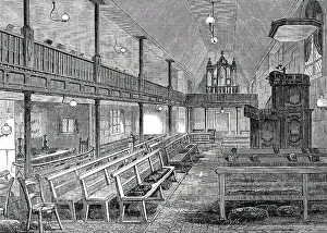 Pulpit Prints: The English Chapel, Upper Town, Boulogne-sur-Mer, 1850. Creator: Smyth
