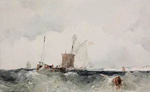 At the English Coast. Artist: Bonington, Richard Parkes (1802-1828)