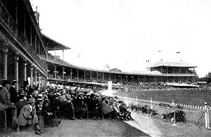 Cricket Prints: The English Cricket Team in Australia: members pavilion and grand stand, Melbourne... 1898