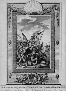 Somerset Prints: The English (during the reign of Edward the Elder) Defeating the Danish Army near Watchet