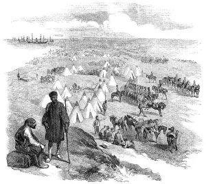 Tents Prints: English Encampment on the Coast near Toula, in the Crimea, 1854. Creator: Smyth