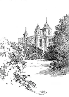 Saffron Walden Prints: English Homes - No. XXIV. Audley End: a peep at the house, 1890. Creator: Unknown