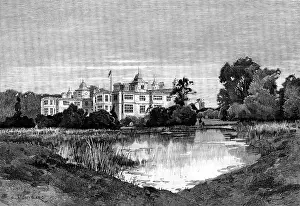 Loye Charles Auguste Prints: English Homes - No. XXIV. Audley End: view from the grounds, 1890. Creator: Unknown