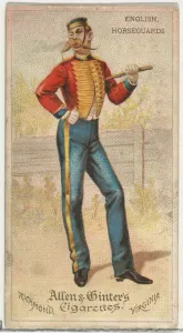 Horse Guard Prints: English Horseguards, from Worlds Dudes series (N31) for Allen & Ginter Cigarettes