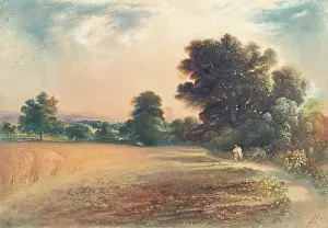 Crayon Prints: English Landscape, 1847. Creator: John Martin
