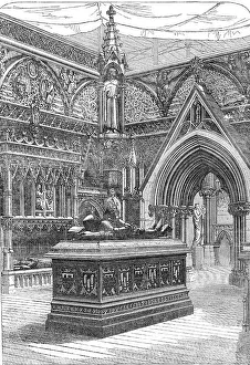 La Motte Philip H Prints: The English Mediaeval Court, at the Crystal Palace, Sydenham, 1854. Creator: Unknown