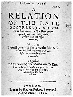 English news book, 1622 (1956)