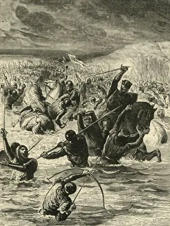 Trapped Collection: The English Passing The Somme, (1346), 1890. Creator: Unknown