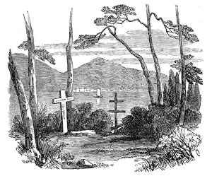 Nagasaki Japan Prints: English and Russian Burial-ground
