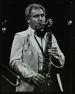 Hertfordshire Gallery: English Tenor saxophonist Stan Robinson playing at the Forum Theatre, Hatfield, Hertfordshire, 1984