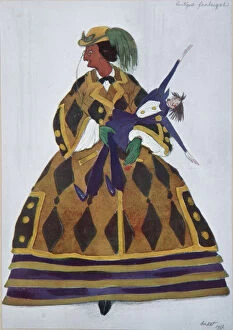 Impresarios Collection: Englishwoman. Costume design for the ballet The Magic Toy Shop by G. Rossini, 1919