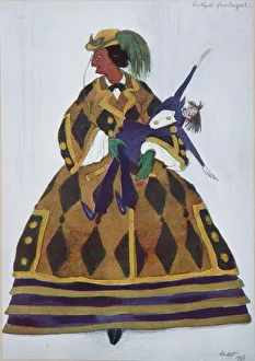 Rossini Prints: Englishwoman. Costume design for the ballet The Magic Toy Shop by G