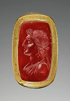 Engraved Gem with Alexander the Great inset Into a Hollow Ring, 1st century B.C. Creator: Unknown