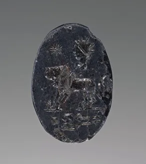 Gemstone Prints: Engraved Gem with Lion, Skeleton, and Helios, 2nd-4th century A.D. Creator: Unknown